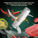 ALFA Mini Processador Elétrico De Alimentos Portátil Com 3 Lâminas Aço Inox USB 250 Ml Bivolt