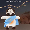 Pelúcia Jesus Salvador 32cm – Boneco com Efeito de Respiração Calmante -Presente Religioso para Crianças e Adultos - Páscoa, Batismo e Oração